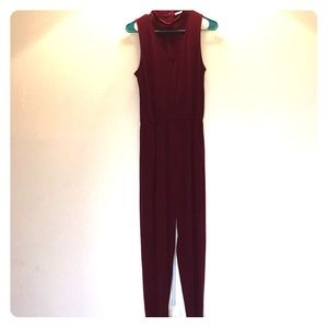 Papaya Burgundy Jumpsuit Size M